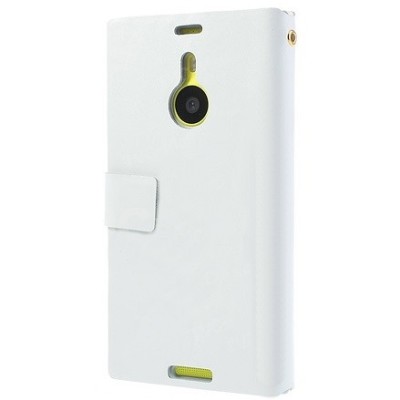 Nokia Lumia 1520 „Doormoon“ sērijas balts ādas atvērams maciņš / Vacins.lv