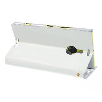 Nokia Lumia 1520 „Doormoon“ sērijas balts ādas atvērams maciņš / Vacins.lv