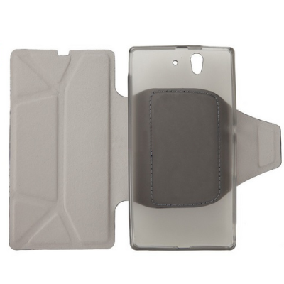 „Benks“ Sony Xperia Z juodas odinis atverčiamas dėklas / Priedai.lt