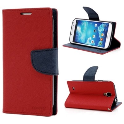 „Mercury“ Fancy Samsung Galaxy S4 (I9500) raudonas odinis dėklas / Priedai.lt