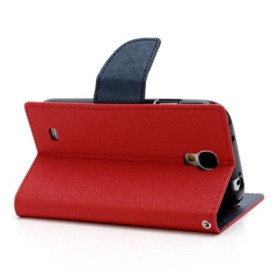 „Mercury“ Fancy Samsung Galaxy S4 (I9500) raudonas odinis dėklas / Priedai.lt