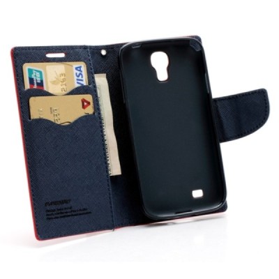 „Mercury“ Fancy Samsung Galaxy S4 (I9500) raudonas odinis dėklas / Priedai.lt