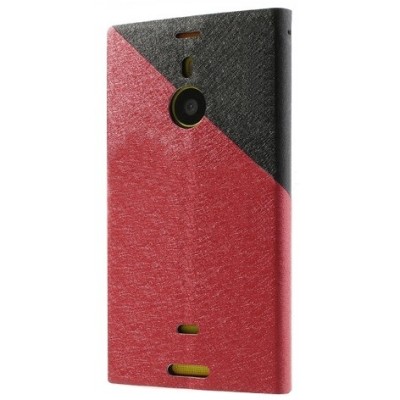 Nokia Lumia 1520 „Double“ sērijas melns, sarkans ādas atvērams maciņš / Vacins.lv