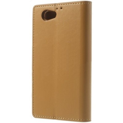 Sony Xperia Z1 Compact Mercury Sonata rudas atverčiamas dėklas - piniginė / Priedai.lt