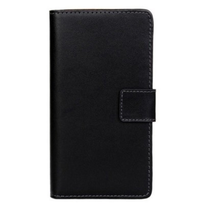 Sony Xperia Z (L36h, C6603, C6602) atvēramais ādas melns Casual maciņš (maks) / Vacins.lv