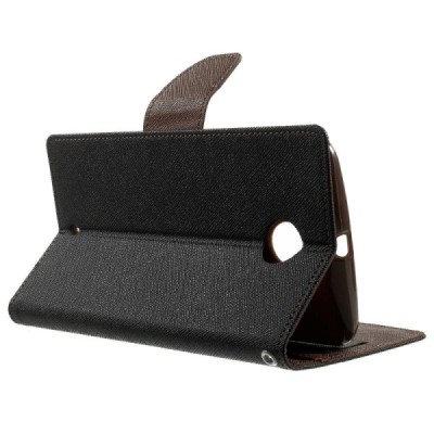 „Mercury“ Fancy Motorola Nexus 6 melns ādas maciņš / Vacins.lv