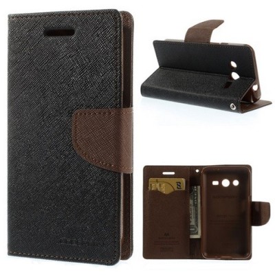 „Mercury“ Fancy Samsung Galaxy Core 2 (G355) juodas odinis dėklas / Priedai.lt