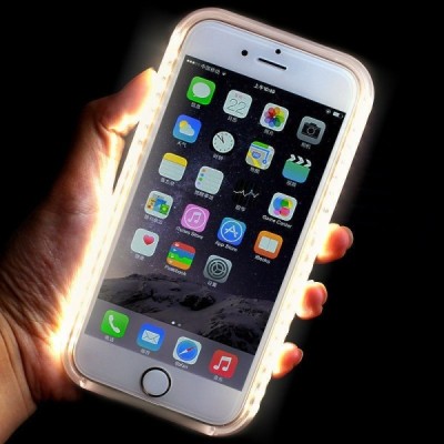 ANDSUN Apple iPhone 6 (6s) juodas šviečiantis plastikinis dėklas / Priedai.lt