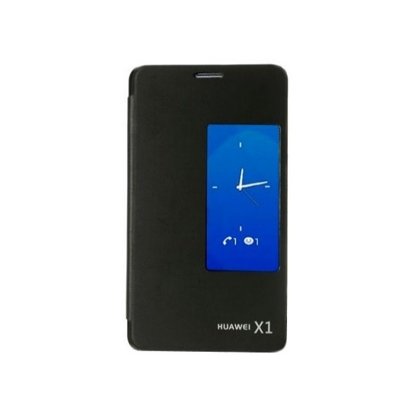 Atvēramais maciņš ar lodziņu - melns (MediaPad X1 7.0)