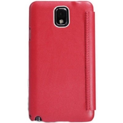 Samsung Galaxy Note 3 Nillkin Leather atverčiamas raudonas dėklas / Priedai.lt