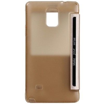 Samsung Galaxy Note 4 (N910) Usams Viva zelta atvēramais maciņš ar lodziņu / Vacins.lv