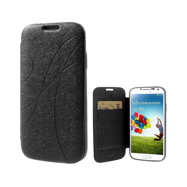 „Yastoo“ Line Silk atvēramais futrālis - melns (Galaxy S4)