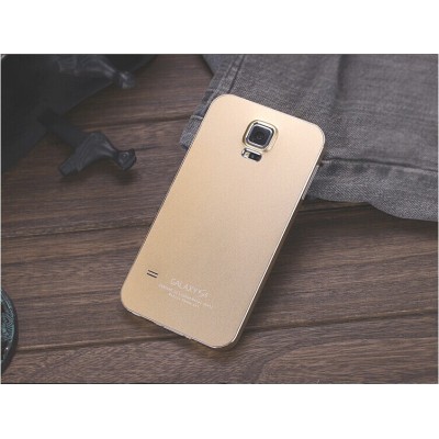 Samsung Galaxy S5 G900 (S5 Neo G903) Luphie aliuminio metalo dėklas - auksinis / Priedai.lt