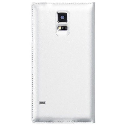 Samsung Galaxy S5 (G900, G903) balts atvēramais View Window ādas maciņš / Vacins.lv