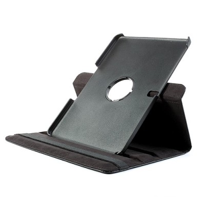 Samsung Galaxy Note 10.1 2014 P600 (P605) atvēramais melns ādas futrālis, grozās 360° grādu apjomā / Vacins.lv