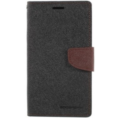 „Mercury“ Fancy LG G Pro 2 (F350) melns ādas maciņš / Vacins.lv