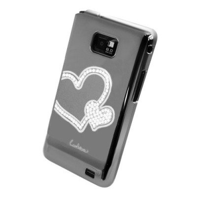 „Leshine“ sidabrinis Samsung Galaxy S2 (I9100) dėklas - širdelės (dėkliukas, nugarėlė) / Priedai.lt