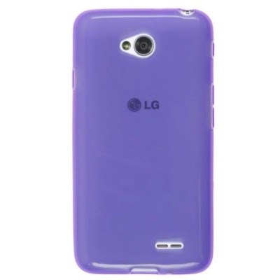 LG L70 (D320) violetinis kieto silikono (TPU) dėklas - nugarėlė / Priedai.lt