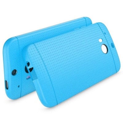 HTC One M8 ir HTC One M8s „Dots“ kieto silikono šviesiai mėlynas TPU dėklas - nugarėlė / Priedai.lt