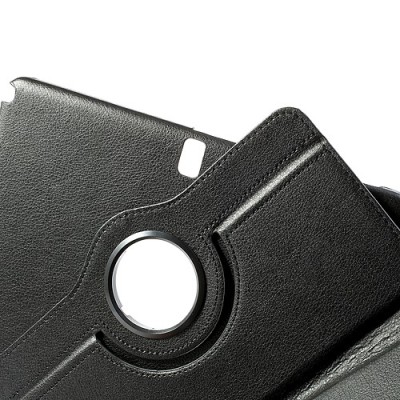 Samsung Galaxy Note 10.1 2014 P600 (P605) atvēramais melns ādas futrālis, grozās 360° grādu apjomā / Vacins.lv