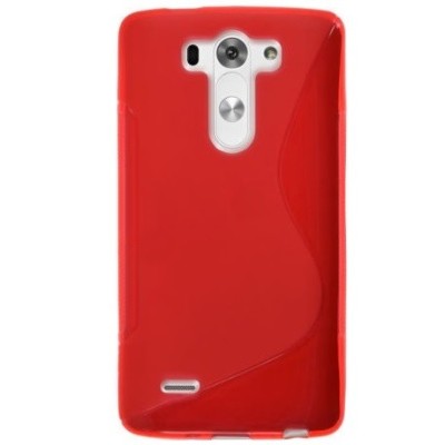LG G3 S D722 S-Line kieto silikono (TPU) dėklas raudonas - nugarėlė / Priedai.lt