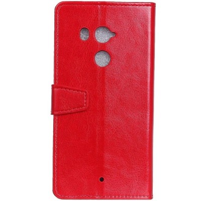 HTC U11 Plus atvēramais ādas sarkans maciņš (maks) / Vacins.lv