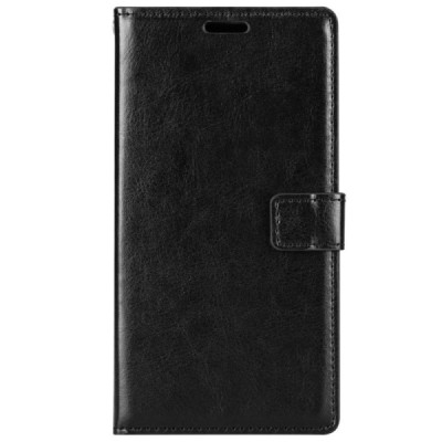 Huawei Mate 10 Lite atverčiamas juodas odinis dėklas - piniginė / Priedai.lt