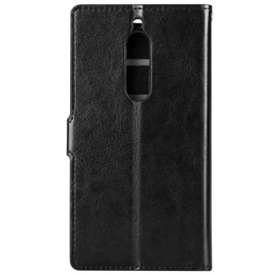 Huawei Mate 10 Lite atvēramais ādas melns maciņš (maks) / Vacins.lv