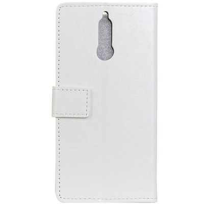 Huawei Mate 10 Lite atverčiamas baltas odinis dėklas - piniginė / Priedai.lt