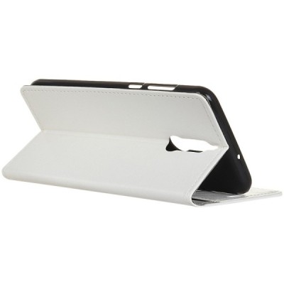 Huawei Mate 10 Lite atverčiamas baltas odinis dėklas - piniginė / Priedai.lt