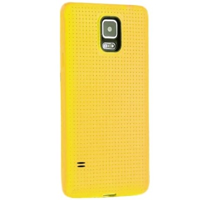 Samsung Galaxy S5 (G900, G903) „Dots“ kieto silikono geltonas TPU dėklas - nugarėlė / Priedai.lt