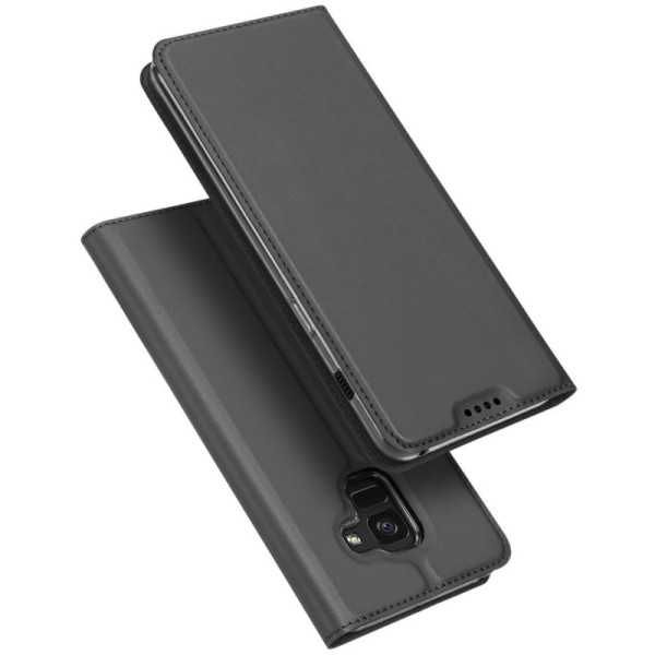 „Dux Ducis“ Skin atvērams maciņš - melns (Galaxy A8+ 2018)