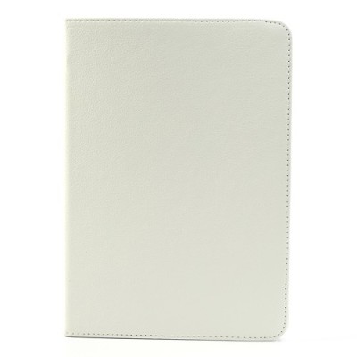 Atverčiamas baltas odinis Samsung Galaxy Note 10.1 2014 P600 (P605) dėklas (dėkliukas), sukiojamas 360° / Priedai.lt