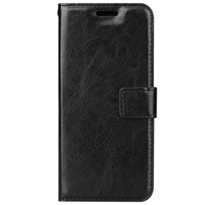 Samsung Galaxy A8 2018 (A530F) atverčiamas juodas odinis dėklas, knygutė - piniginė / Priedai.lt