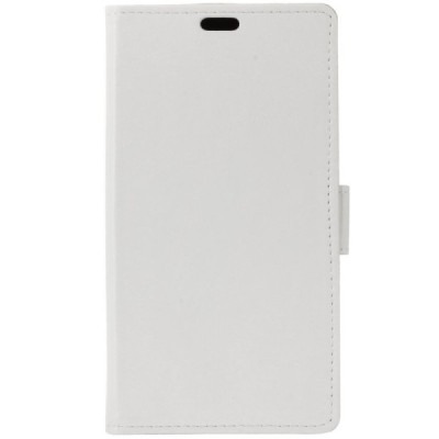 Samsung Galaxy A8 2018 (A530F) atvēramais ādas balts maciņš, grāmata (maks) / Vacins.lv