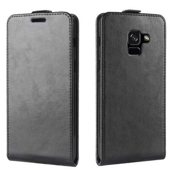 Vertikāli atvēramais futrālis - melns (Galaxy A8+ 2018)