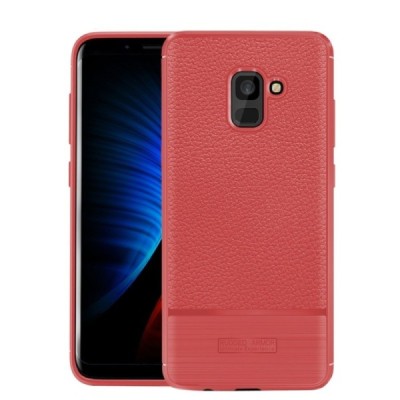 Samsung Galaxy A8+ 2018 (A730F) „Armor“ cieta silikona (TPU) sarkans apvalks / vacins.lv
