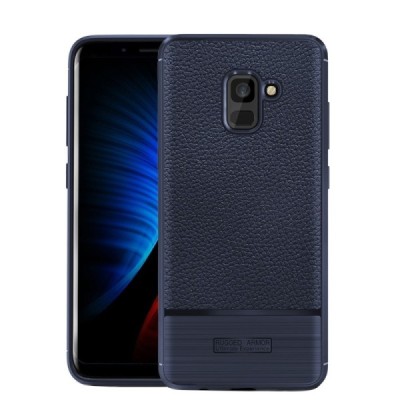 Samsung Galaxy A8+ 2018 (A730F) „Armor“ cieta silikona (TPU) zils apvalks / vacins.lv