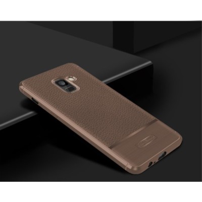 Samsung Galaxy A8+ 2018 (A730F) „Armor“ kieto silikono TPU rudas dėklas - nugarėlė / Priedai.lt