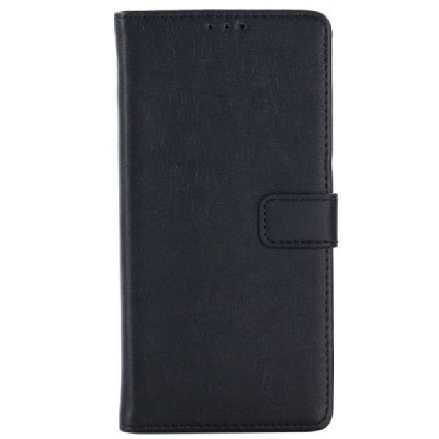 Samsung Galaxy A8 2018 (A530F) atvēramais ādas melns retro maciņš (maks) / Vacins.lv