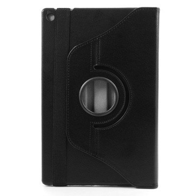 Sony Xperia Tablet Z atverčiamas juodas odinis dėklas (dėkliukas), sukiojamas 360° / Priedai.lt