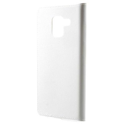 Samsung Galaxy A8 2018 (A530F) balts atvēramais maciņš ar lodziņu / Vacins.lv
