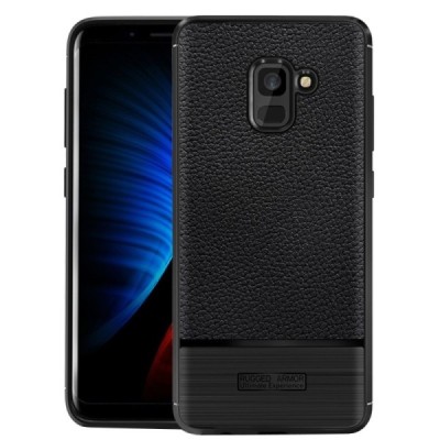 Samsung Galaxy A8 2018 (A530F) „Armor“ kieto silikono TPU juodas dėklas - nugarėlė / Priedai.lt