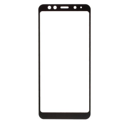 Samsung Galaxy A8 2018 (A530F) „Calans“ 9H Tempered Glass sustiprintos apsaugos juodas pilnai dengiantis apsauginis ekrano stikl