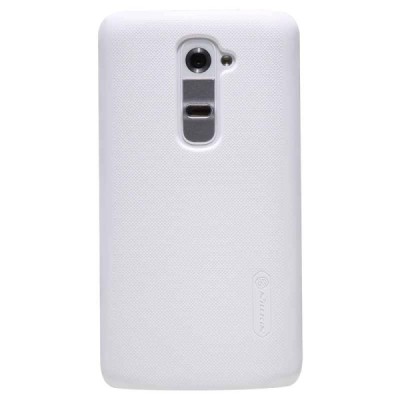 LG G2 Nillkin Frosted Shield balts plastmasas futrālis + ekrāna aizsargplēve / Vacins.lv
