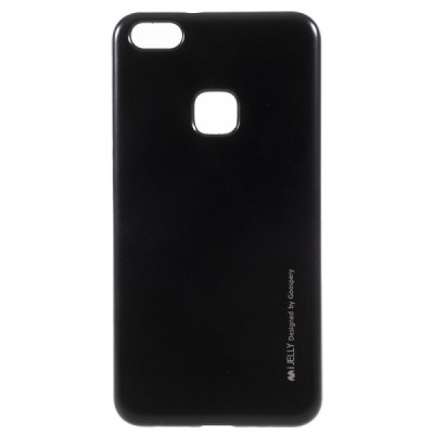 Huawei P10 Lite Mercury juodas kieto silikono TPU dėklas - nugarėlė / Priedai.lt