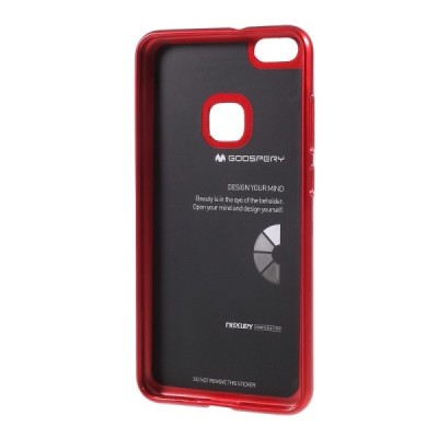 Huawei P10 Lite Mercury raudonas kieto silikono TPU dėklas - nugarėlė / Priedai.lt