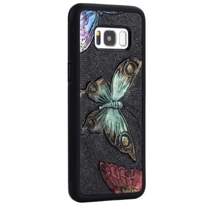 Samsung Galaxy S8 (G950) spalvotas kieto silikono TPU dėklas (nugarėlė) - Drugeliai / Priedai.lt