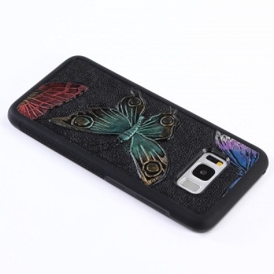 Samsung Galaxy S8 (G950) spalvotas kieto silikono TPU dėklas (nugarėlė) - Drugeliai / Priedai.lt