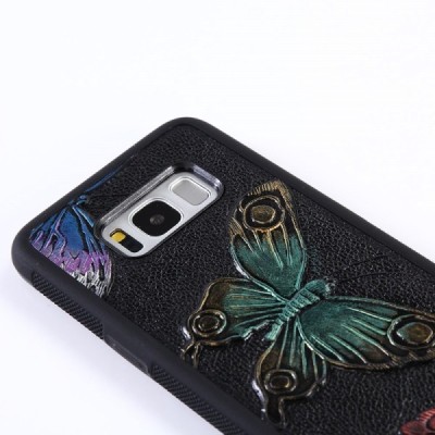 Samsung Galaxy S8 (G950) spalvotas kieto silikono TPU dėklas (nugarėlė) - Drugeliai / Priedai.lt